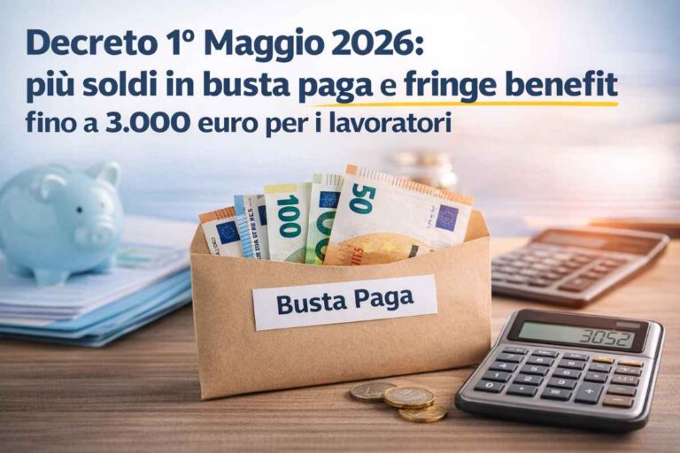 Decreto 1° Maggio 2026: più soldi in busta paga e fringe benefit fino a 3.000 euro per i lavoratori